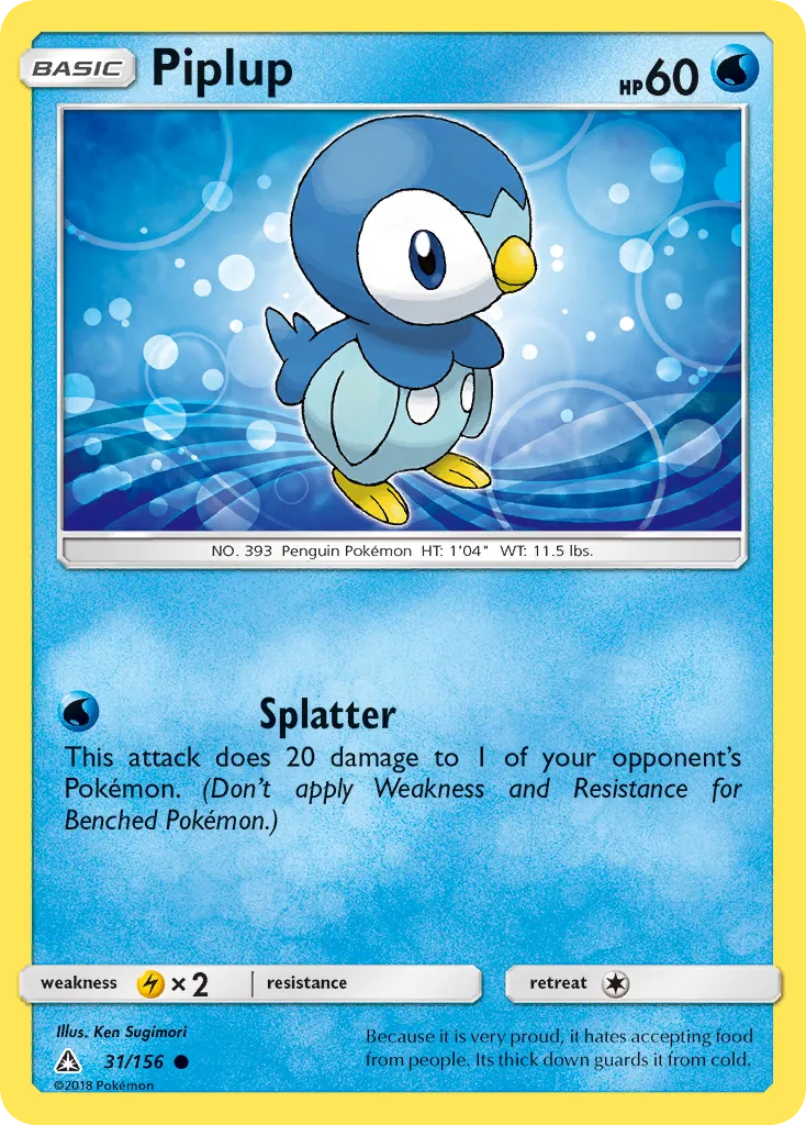 Piplup #31, Ultra Prism Reverse Foil