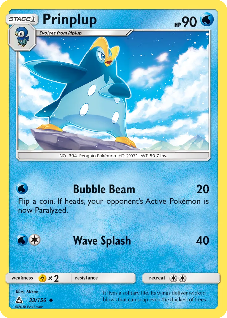 Prinplup #33, Ultra Prism Reverse Foil