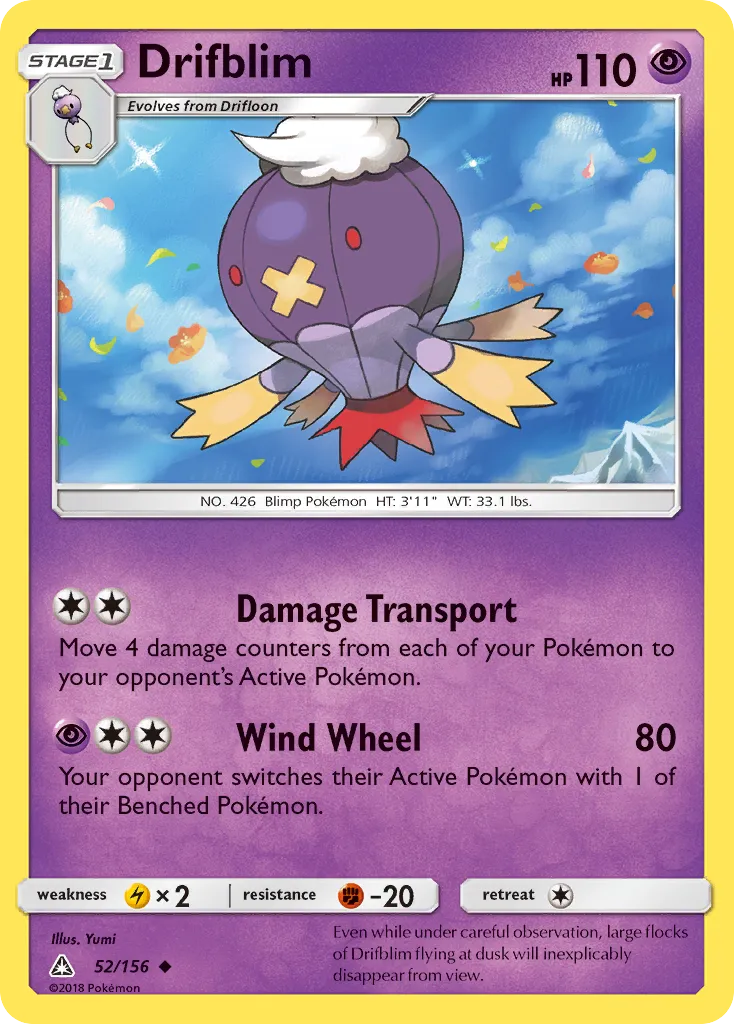 Drifblim #52, Ultra Prism Reverse Foil