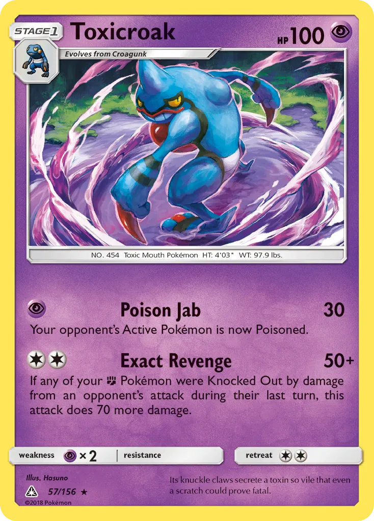 Toxicroak #57, Ultra Prism Reverse Foil