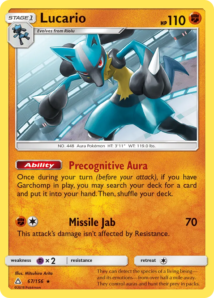 Lucario #67, Ultra Prism Reverse Foil