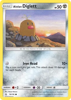 Alolan Diglett #78, Reverse Foil