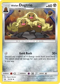 Alolan Dugtrio #79, Reverse Foil