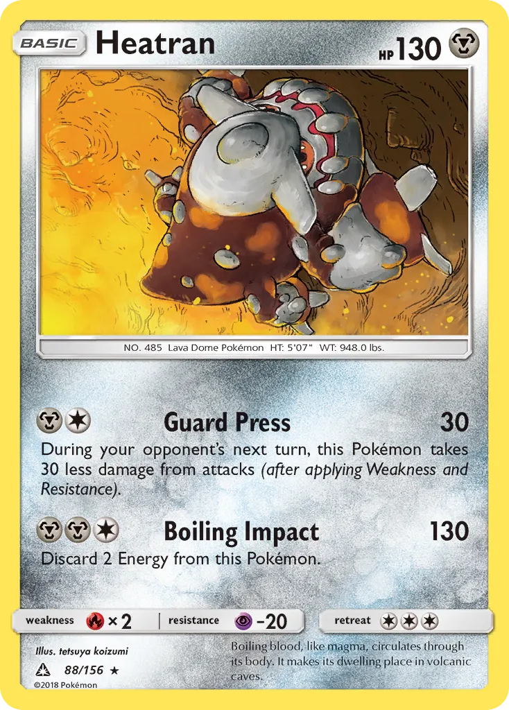 Heatran #88, Ultra Prism Prerelease