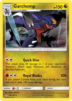 Garchomp #99, Cracked Ice-Mach Strike Theme Deck
