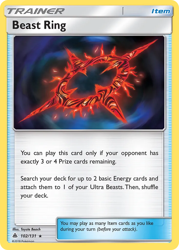 Beast Ring #102, Forbidden Light Reverse Foil