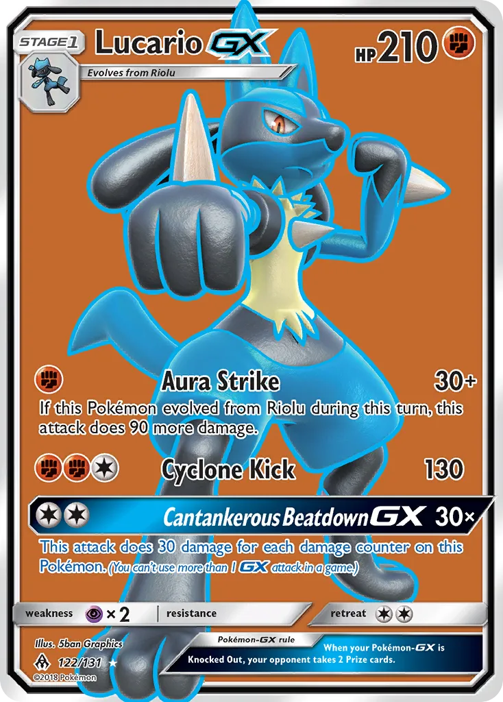 Lucario-GX #122, Forbidden Light