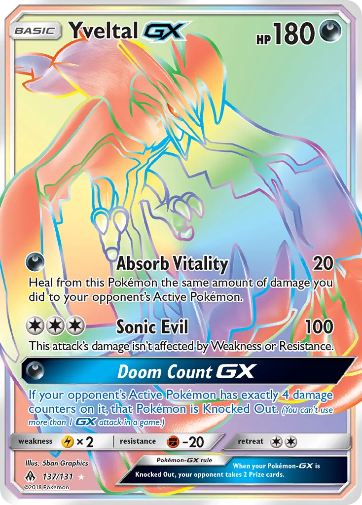 Yveltal-GX #137, Forbidden Light Secret