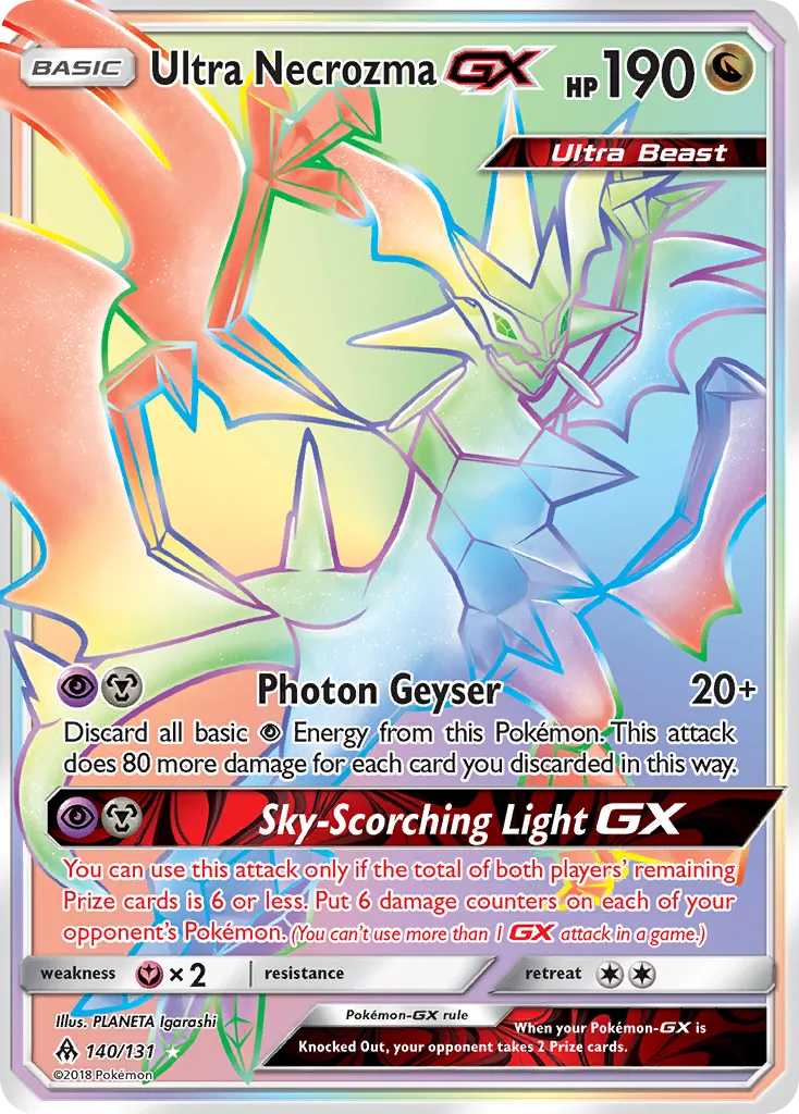 Ultra Necrozma-GX #140, Forbidden Light Secret