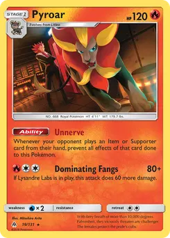 Pyroar #19, Reverse Foil