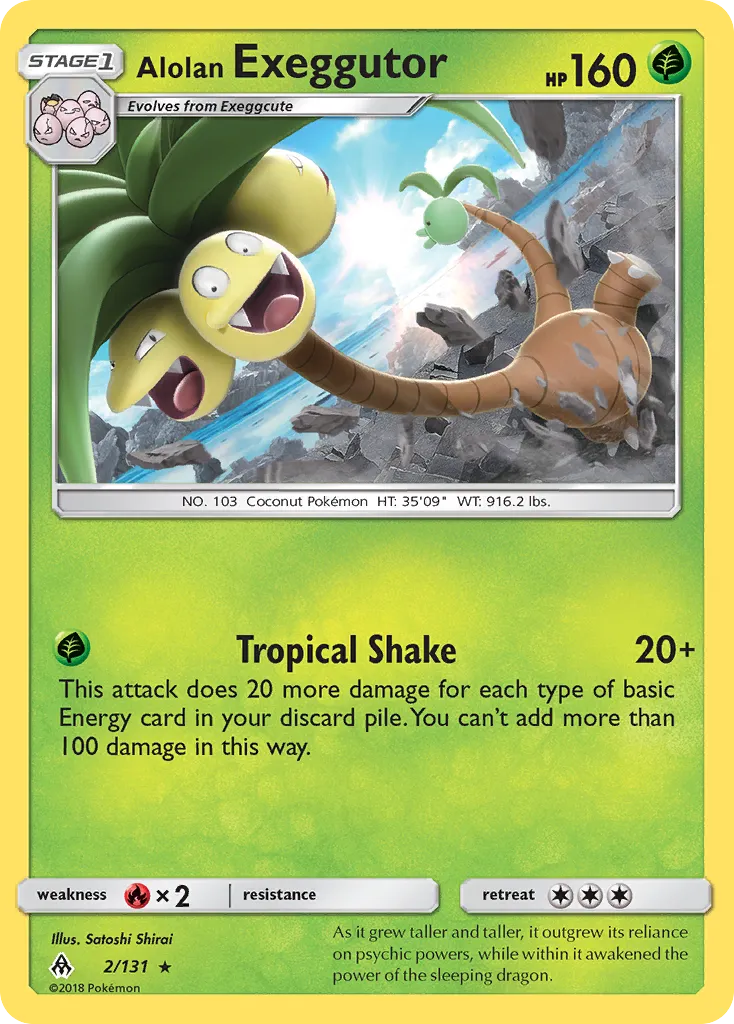 Alolan Exeggutor #2, Forbidden Light Holo Cracked Ice