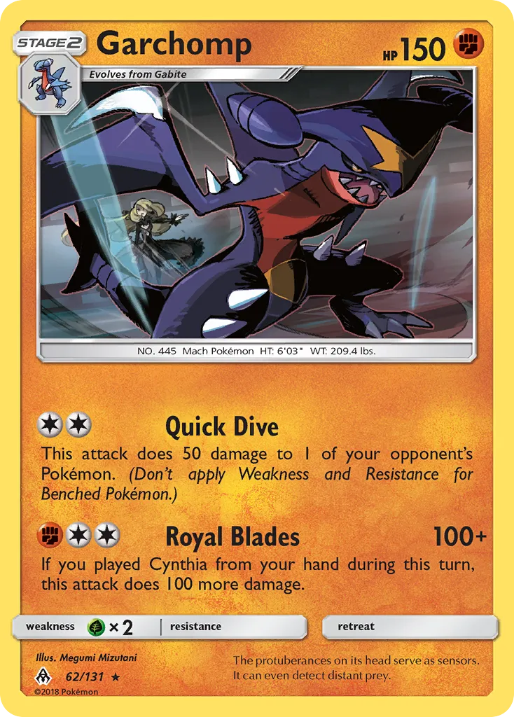 Garchomp #62, Forbidden Light Reverse Foil