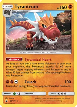 Tyrantrum #69, Reverse Foil