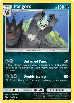 Pangoro #78, Reverse Foil
