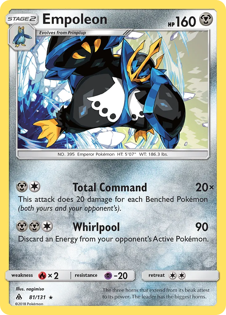 Empoleon #81, Forbidden Light Reverse Foil