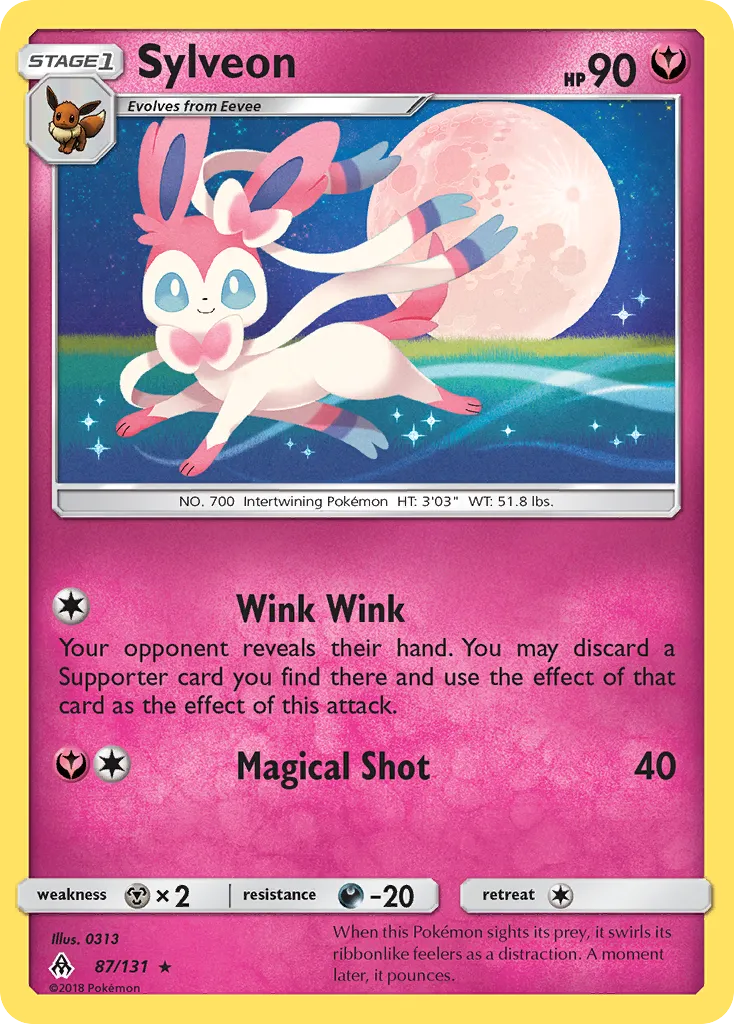 Sylveon #87, Forbidden Light Reverse Foil