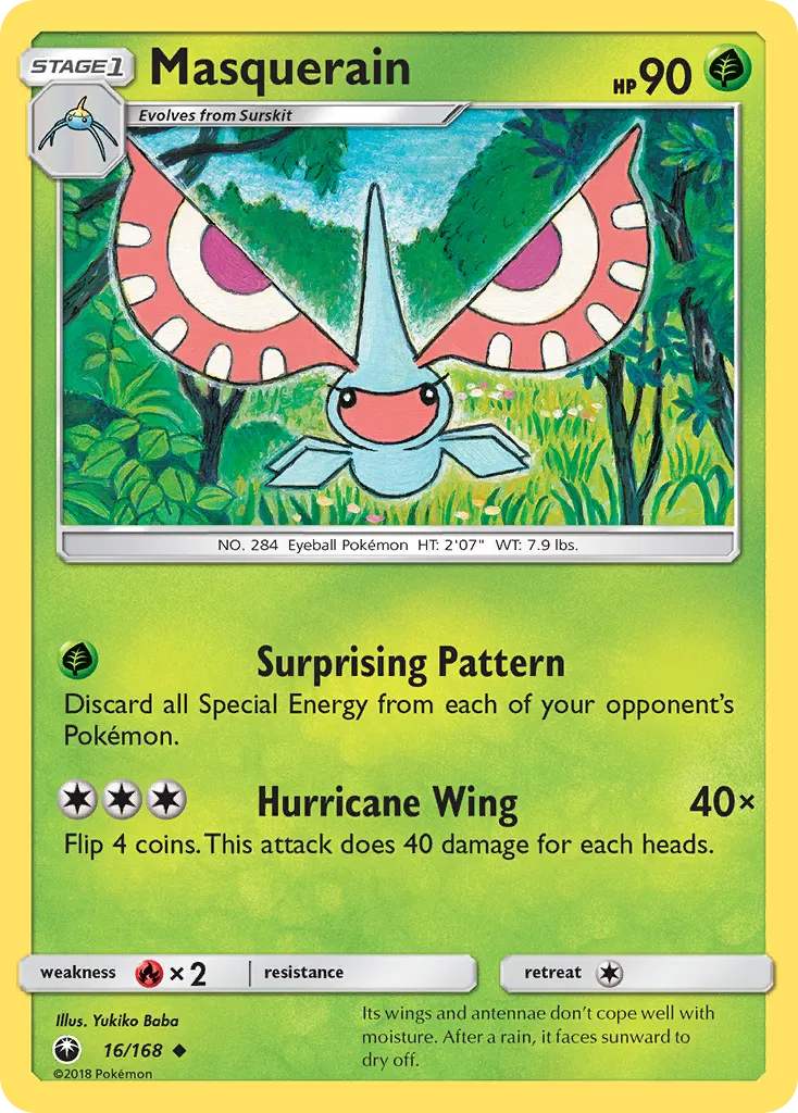 Masquerain #16, Celestial Storm Reverse Foil