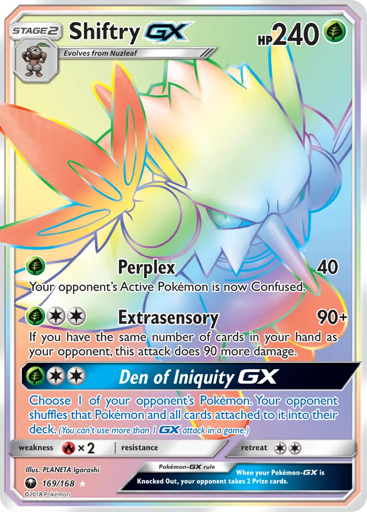 Shiftry-GX #169, Celestial Storm Secret