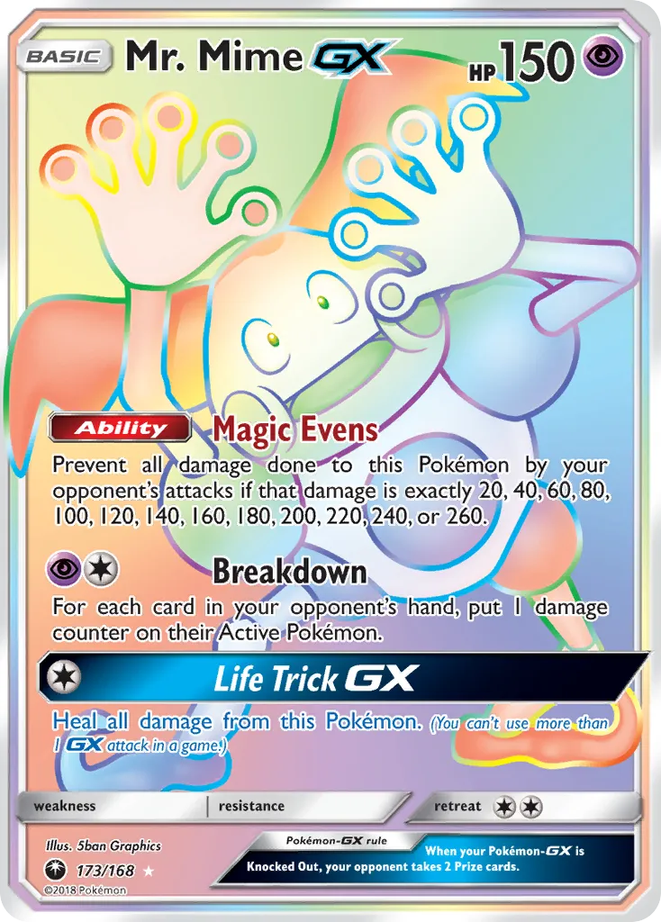 Mr. Mime-GX #173, Celestial Storm Secret