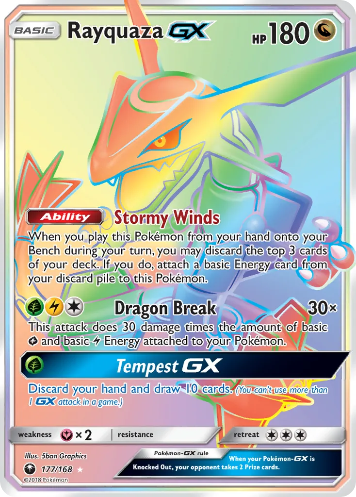 Rayquaza-GX #177, Celestial Storm Secret