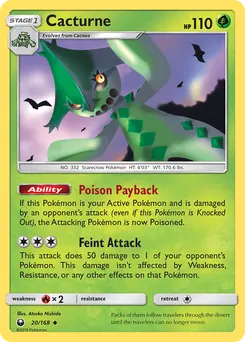 Cacturne #20, Reverse Foil