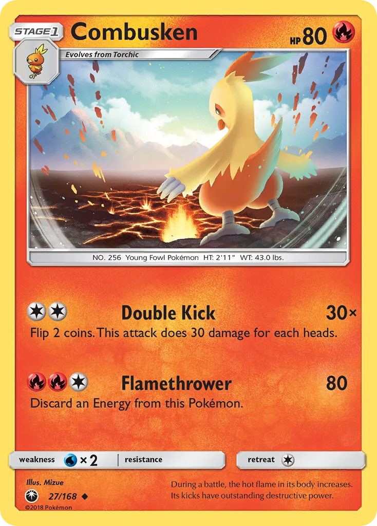 Combusken #27, Celestial Storm Reverse Foil