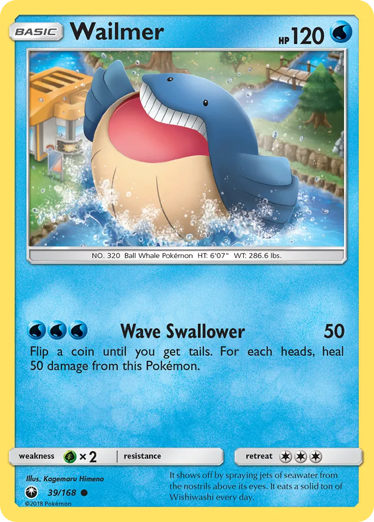 Wailmer #39, Celestial Storm Reverse Foil