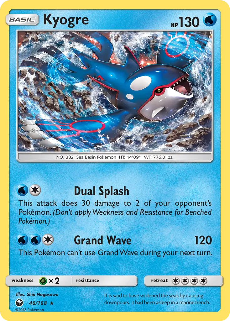 Kyogre #46, Celestial Storm Reverse Foil