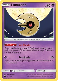 Lunatone #61, Standard