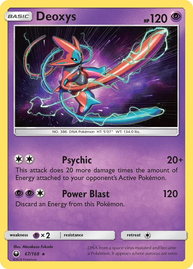 Deoxys #67, Celestial Storm Reverse Foil