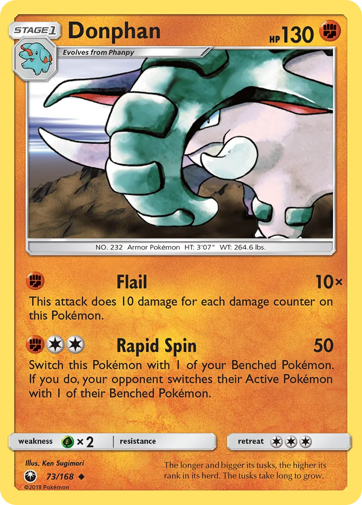 Donphan #73, Celestial Storm Reverse Foil