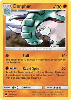 Donphan #73, Reverse Foil