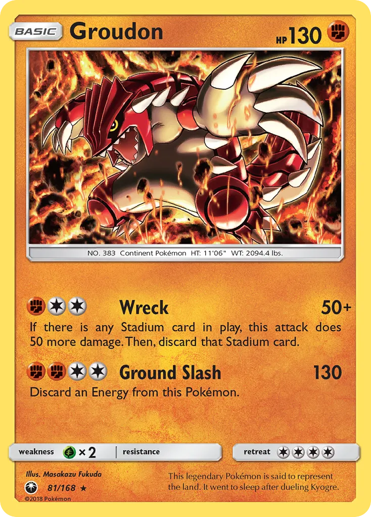Groudon #81, Celestial Storm Cosmos Holo-Gamestop/EB Games Exclusive