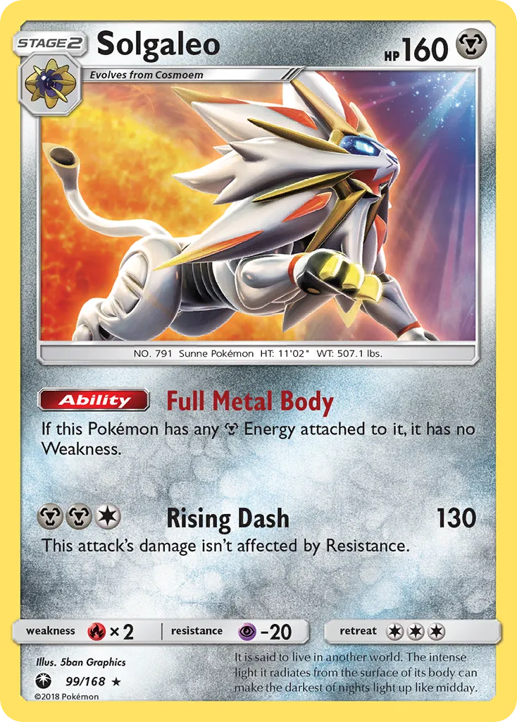 Solgaleo #99, Celestial Storm Reverse Foil