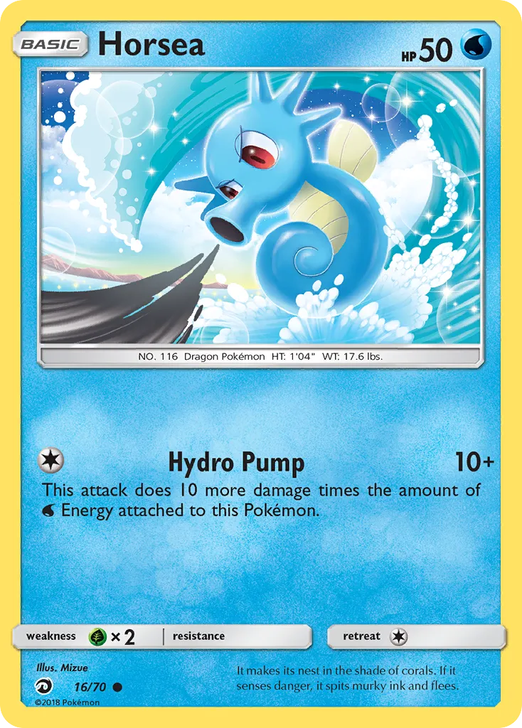Horsea #16, Dragon Majesty Reverse Foil