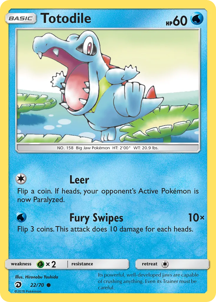 Totodile #22, Dragon Majesty Reverse Foil