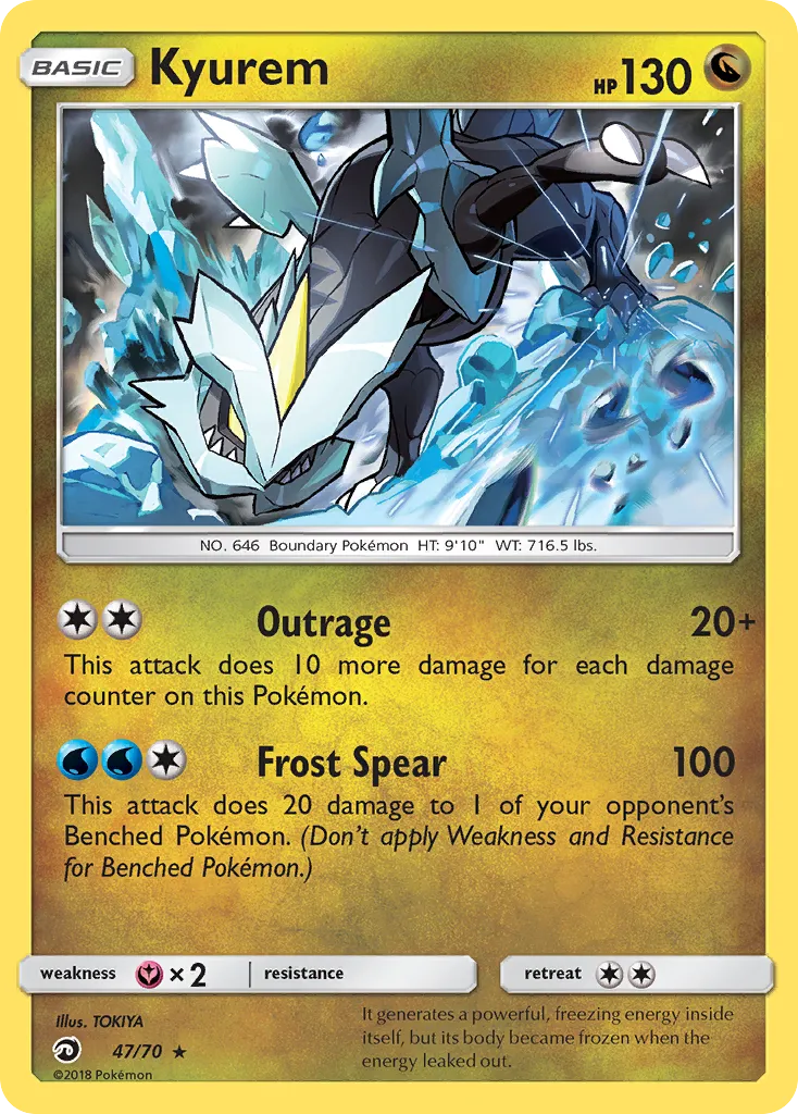 Kyurem #47, Dragon Majesty Reverse Foil