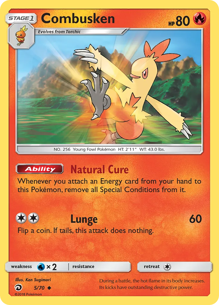Combusken #5, Dragon Majesty Reverse Foil