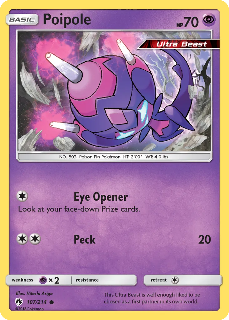 Poipole #107, Lost Thunder Reverse Foil