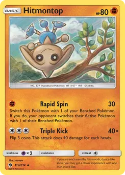 Hitmontop #113, Reverse Foil