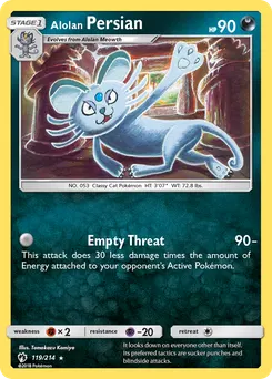 Alolan Persian #119, Lost Thunder