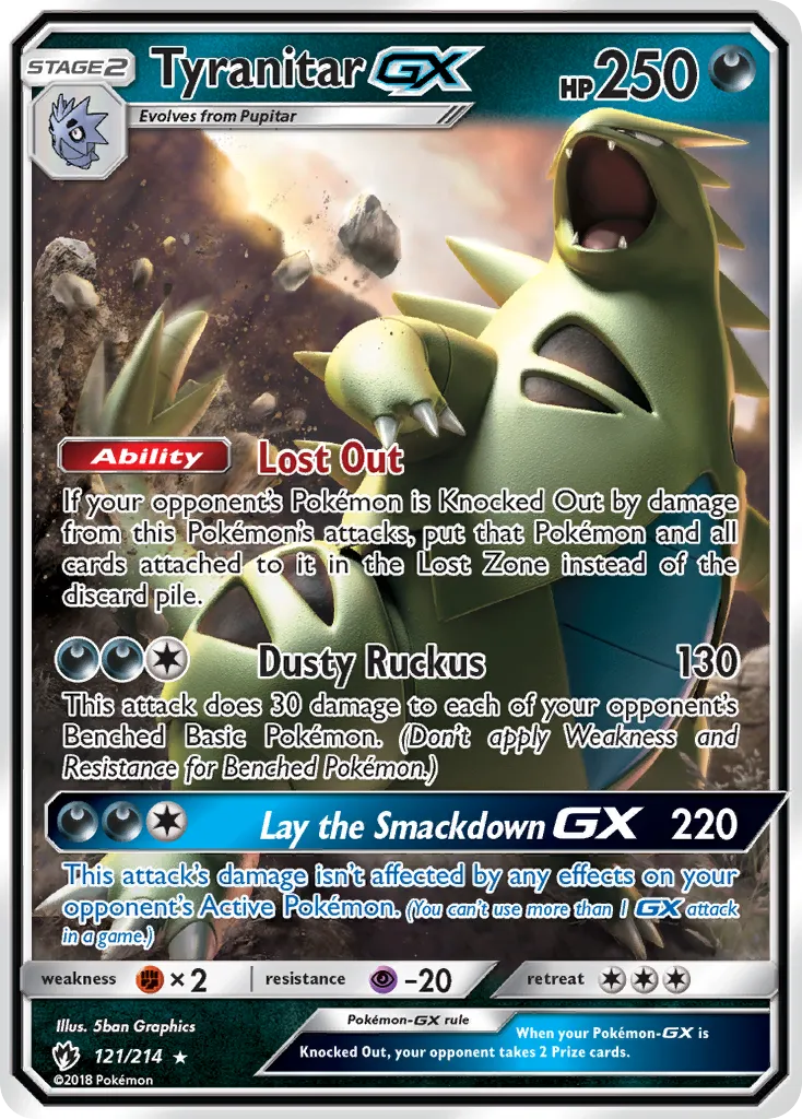 Tyranitar-GX #121, Lost Thunder