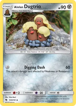 Alolan Dugtrio #123, Reverse Foil
