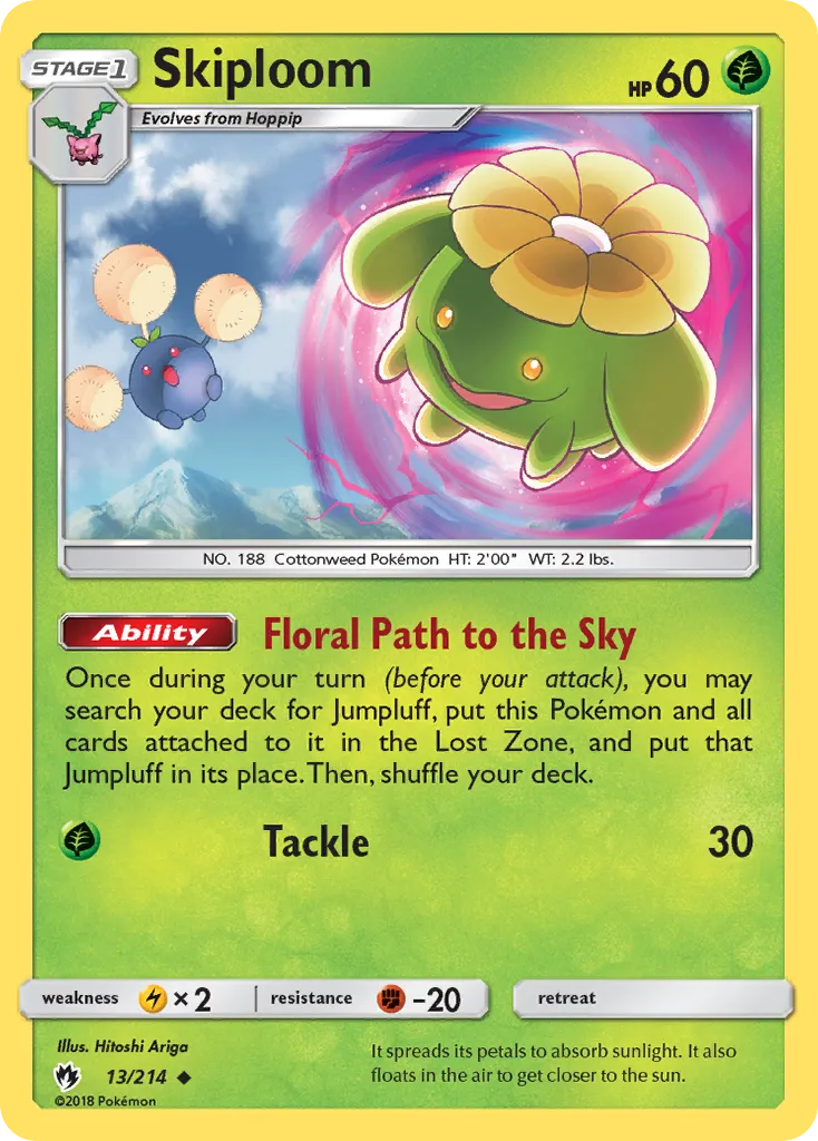 Skiploom #13, Lost Thunder Reverse Foil