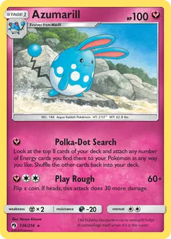 Azumarill #136, Lost Thunder