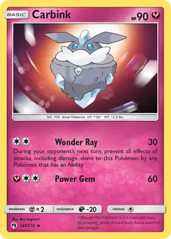 Carbink #143, Lost Thunder