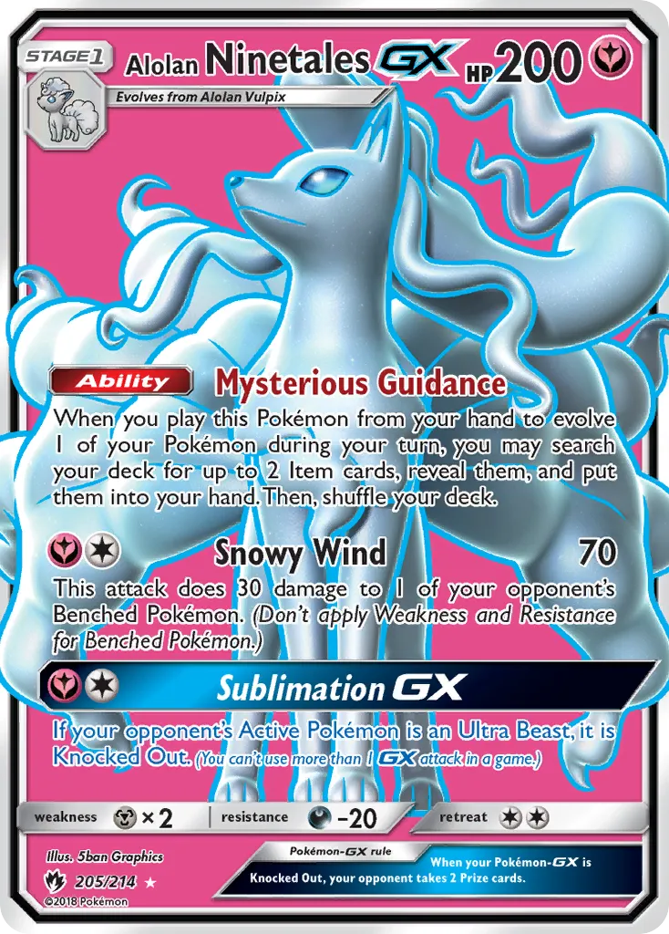Alolan Ninetales-GX #205, Lost Thunder