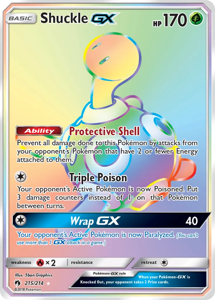 Shuckle-GX #215, Lost Thunder Secret