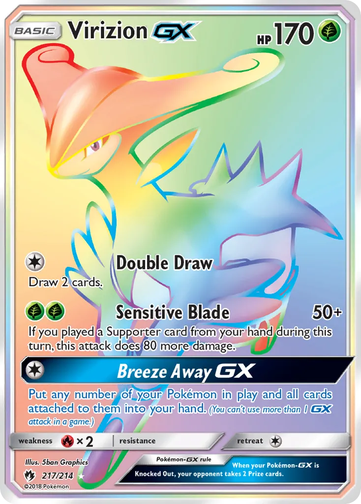 Virizion-GX #217, Lost Thunder Secret