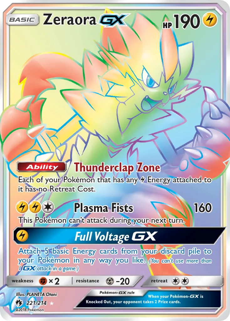 Zeraora-GX #221, Lost Thunder Secret
